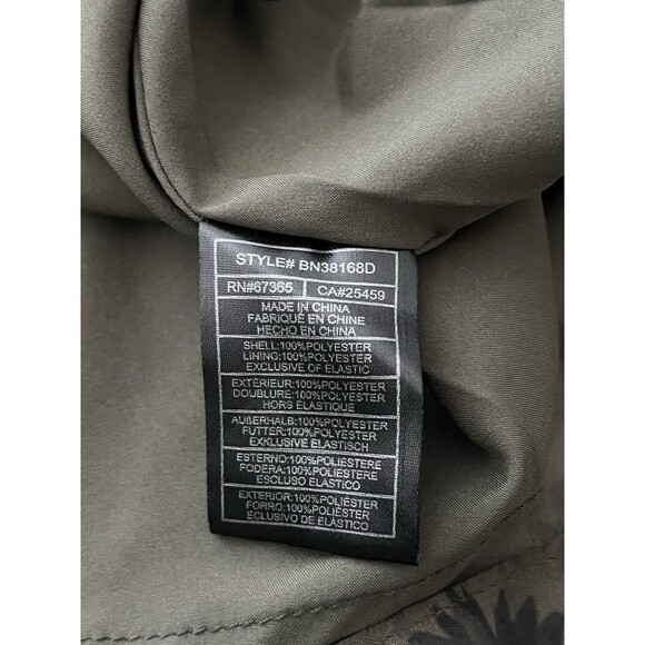 Steve Madden Women's Olive Floral Smocked-Neck Flutter Sleeve Maxi Dress Size L - Picture 9 of 12